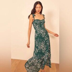 Reformation Dresses | Reformation Nikita Dress | Color: Green/White | Size: 4